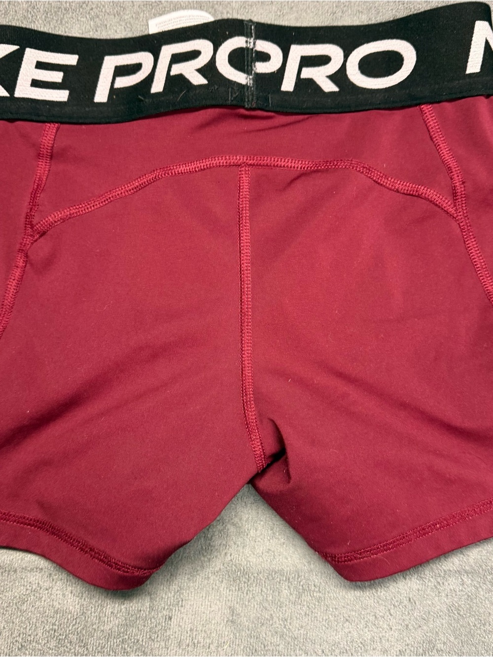 Women's Maroon Compression Shorts - Picture 3 of 6